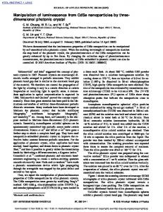 dimensional photonic crystal