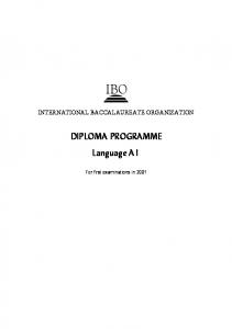 DIPLOMA PROGRAMME Language A1 - HRSBSTAFF Home Page