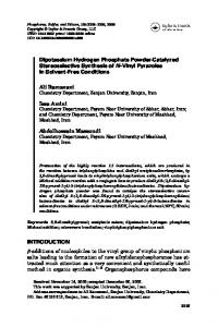 Dipotassium Hydrogen Phosphate Powder-Catalyzed