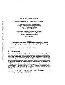 Dirac reduction revisited