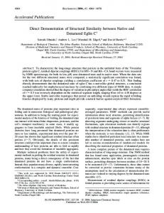 Direct Demonstration of Structural Similarity between Native and ...