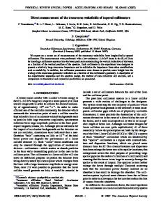 Direct measurement of the transverse wakefields of tapered collimators