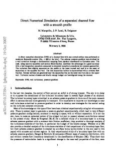 Direct Numerical Simulation of a separated channel flow with a ...