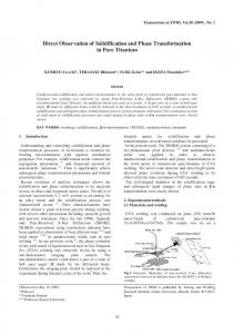 Direct Observation of Solidification and Phase Transformation in Pure