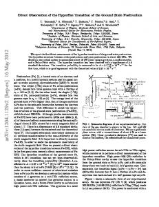 Direct Observation of the Hyperfine Transition of the Ground State ...