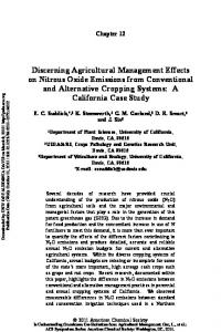 Discerning Agricultural Management Effects on Nitrous ... - CiteSeerX