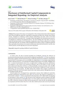 Disclosure of Intellectual Capital Components in