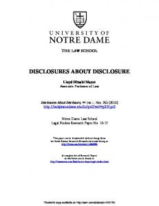 disclosures about disclosure