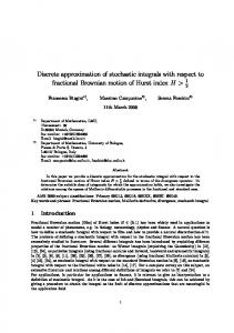 Discrete approximation of stochastic integrals with respect to fractional