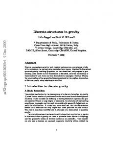 Discrete structures in gravity