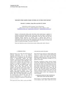 discrete-time sliding mode control of an induction motor