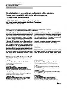 Discrimination of conventional and organic white ... - BioMedSearch