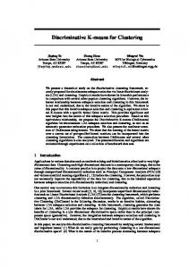 Discriminative K-means for Clustering