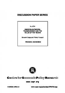 discussion paper series - SSRN papers