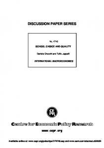 discussion paper series - SSRN papers