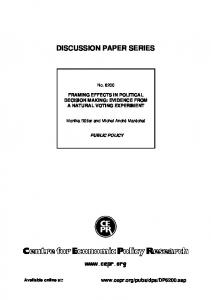 discussion paper series - SSRN papers