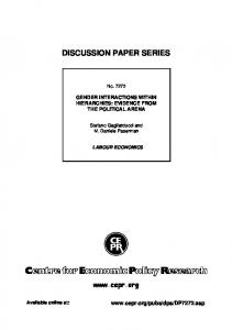 discussion paper series - SSRN papers