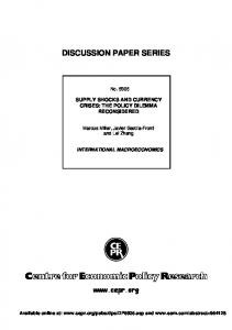 discussion paper series - SSRN papers