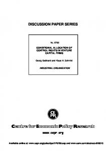 discussion paper series - SSRN papers