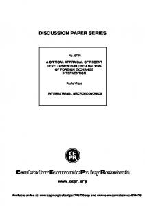 discussion paper series - SSRN papers