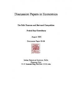 Discussion Papers in Economics - ISI Delhi