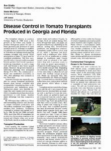 Disease Control in Tomato Transplants