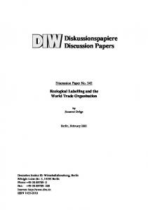 Diskussionspapiere Discussion Papers