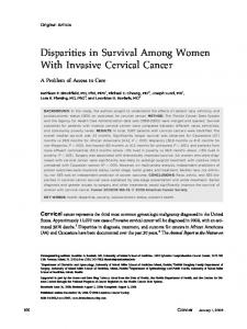 Disparities in survival among women with ... - Wiley Online Library