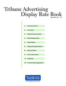 Display Rate Book Tribune Advertising