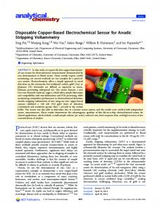 Disposable Copper-Based Electrochemical Sensor for Anodic ...