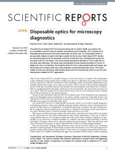Disposable optics for microscopy diagnostics