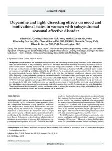 dissecting effects on mood and motivational states in ...