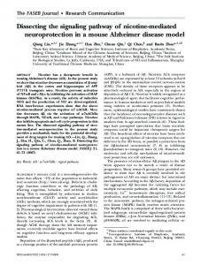 Dissecting the signaling pathway of nicotine