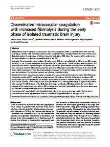 Disseminated intravascular coagulation with