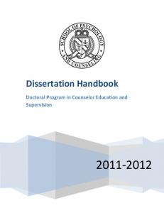 Dissertation Handbook