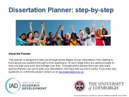 Dissertation Planner: step-by-step