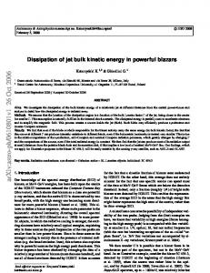 Dissipation of jet bulk kinetic energy in powerful blazars