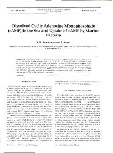 Dissolved Cyclic Adenosine Monophosphate (CAMP) - Inter Research