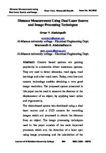 Distance Measurement Using Dual Laser Source and ...