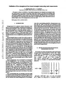 Distillation of free entanglement from bound entangled states using ...