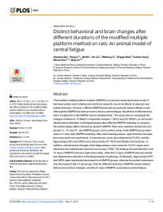 Distinct behavioral and brain changes after