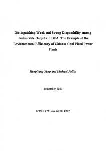 Distinguishing Weak and Strong Disposability among ... - CiteSeerX