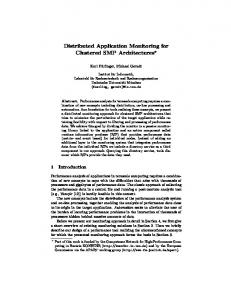 Distributed Application Monitoring for Clustered ... - Semantic Scholar