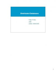 Distributed Databases