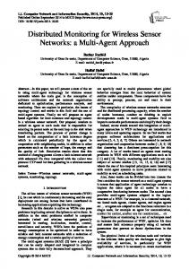 Distributed Monitoring for Wireless Sensor Networks ...