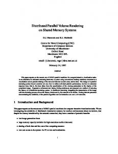 Distributed Parallel Volume Rendering on Shared ... - CiteSeerX