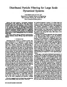 Distributed Particle Filtering for Large Scale Dynamical Systems