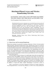 Distributed Phased Arrays and Wireless Beamforming Networks