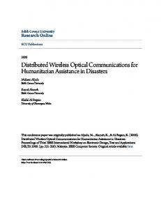 Distributed Wireless Optical Communications for ... - Research Online