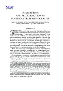 distribution and redistribution in postindustrial democracies